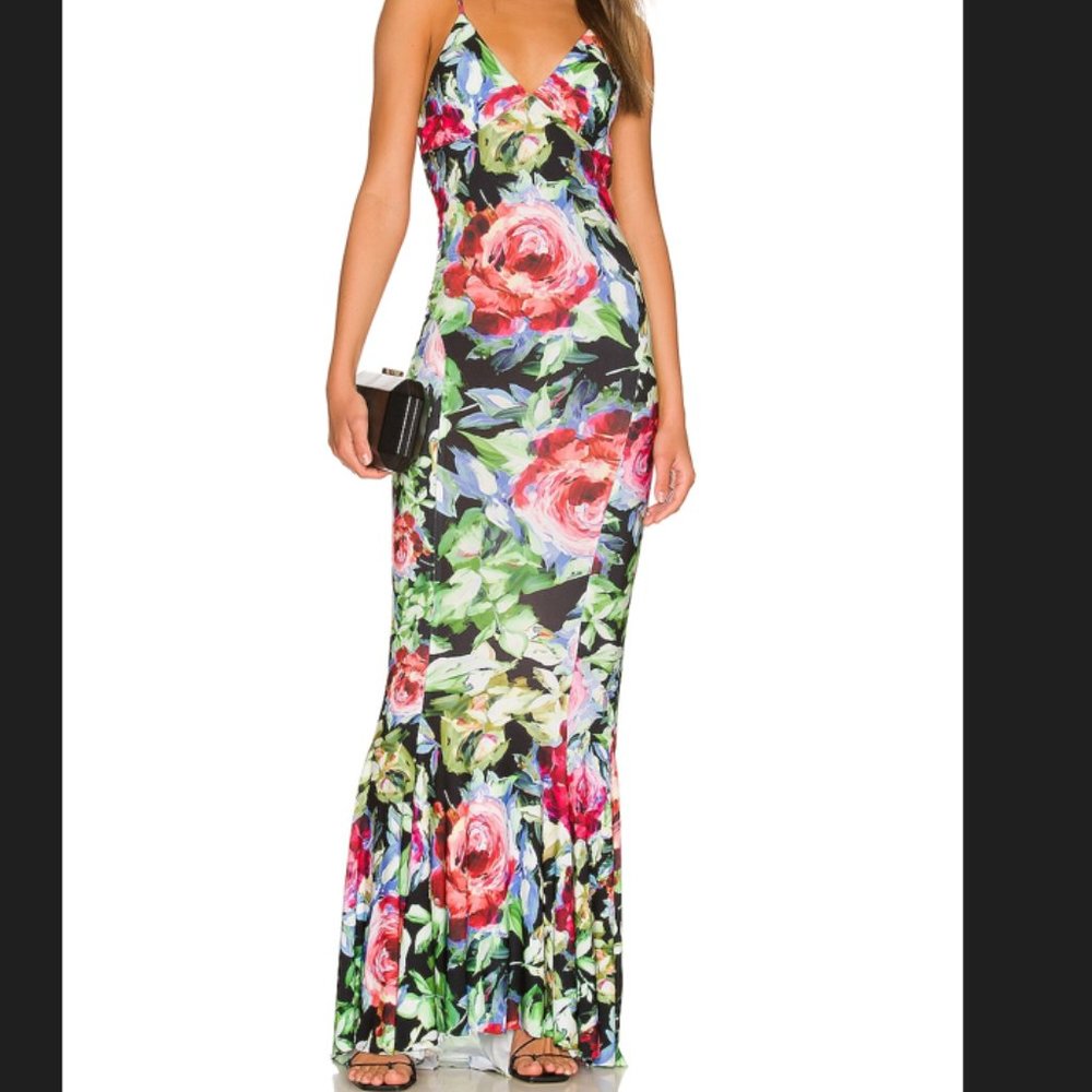 Norma Kamali Low Back Fishtail Gown NWT